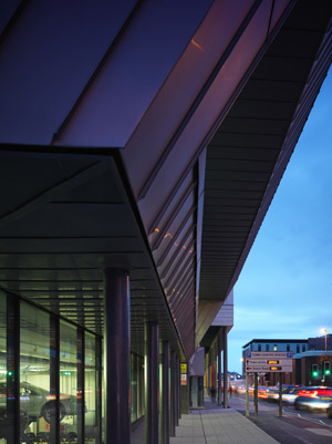 Bolton College Zinc Cladding Night