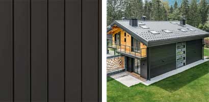 Prefalz Black Grey Aluminium by Prefa