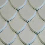 Pointed fish scale tile