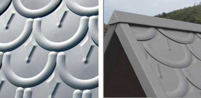 Rounded fish scale tile