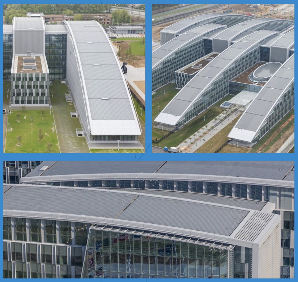 nato headquarters zinc roof - Images via Nedzink