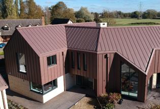 Zinc clad demonstration house in Bedfordshire