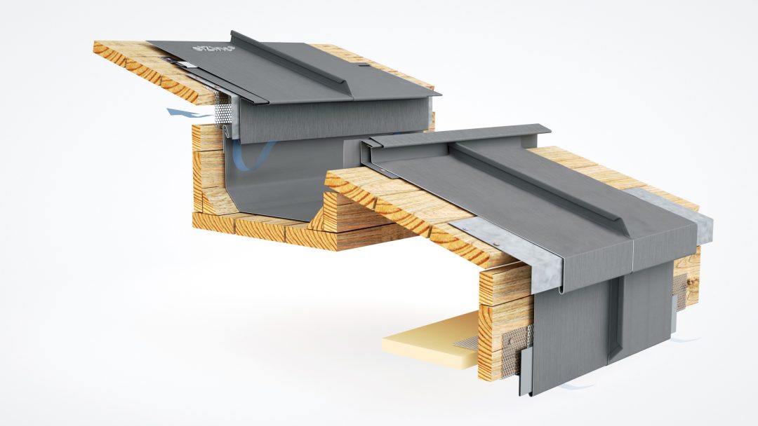 Ventilated Hidden Eaves Box Gutter Detail in Zinc SIG Zinc & Copper