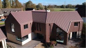 Zinc Roof (Ventilated) on a house in Bedfordshire