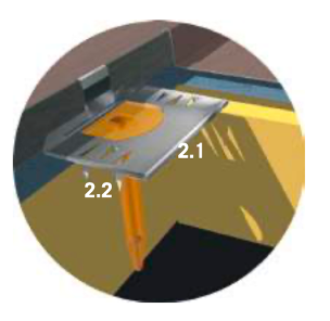 Close up of fixing in Unventilated Zinc Roof over Rigid Insulation