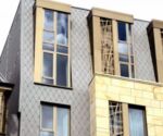 Rhomboid tile zinc shingles